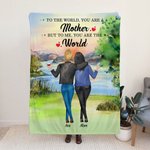 Personalized You Are My Best Mother in the World Together Blanket Mother's Day Memorial Gift for Her