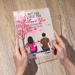 Personalised Couple Sitting Under Tree Flower I Met You I Love You Acrylic Plaque Gifts for Couples Acrylic Decoration