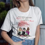 Personalised Besties Side By Side Cheers Sitting Under Tree T-shirt Best Friend Gift Friendship Gift