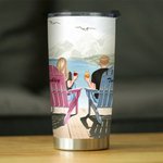 Partenaires de voyage personnalisés pour la vie Iceberg View Couple on Chairs 20 oz Tumbler Cadeau d'anniversaire pour boissons chaudes et froides
