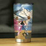 Personifierad Tillsammans Sedan Detta Par på Stolar Snöberglandskap 20oz Tumbler Alla hjärtans dag Present Daglig användning