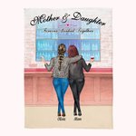 Manta de compras personalizada Madre e hija unidas para siempre Regalos para mamá Regalos para hija