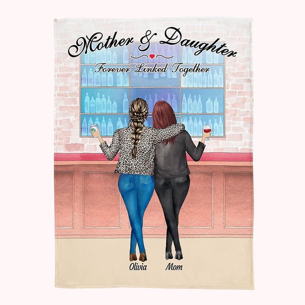 Manta de compras personalizada Madre e hija unidas para siempre Regalos para mamá Regalos para hija