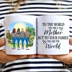 Personalized You Are The World Family Daughter and Mother White Ceramic Mug  Family Gift Coffee Mug