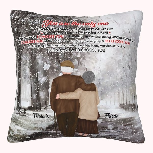 Personalizzato You Are The Only One Old Couple Throw Pillow Cover Migliori regali per moglie e marito Decorazione casa