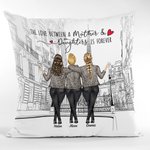 Personalised  Forever Love Mother and Daughters Shopping Day Throw Pillow Cover Sofa Decor
