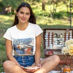T-shirt unisexe de base de couple de vacances d'été de montagne personnalisé pour le cadeau d'anniversaire de lune de miel