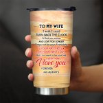 Personnalisé vieux couple regardant le coucher du soleil 20 oz gobelet anniversaire utilisation quotidienne