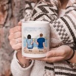 Personalized Husband and Wife Beach Summer Vacation Couple Sweet Travel White Ceramic Mug for Office and Home