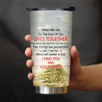 Personalized Lives Together to the End Seaside Seagull Walk 20oz Tumbler for Hot and Cold Drinks Birthday Christmas
