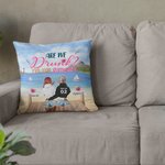Personlig Are We Drunk Best Friends on Beach Kasta kuddöverdrag Bestie Gåvor för kvinnor Soffa dekor