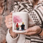 Personalized Love Tree Together Since His and Her White Ceramic Mug Anniversary Valentine's Day Gift for Couple