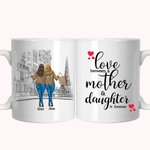 Personalized Love Between A Mother and Daughters White Ceramic Mug