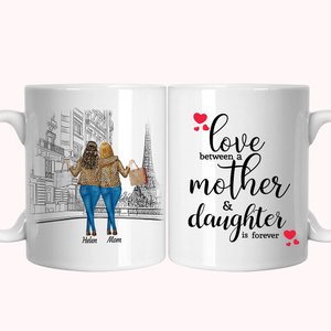 Personalisierte Liebe zwischen einer Mutter und Töchtern, weiße Keramiktasse