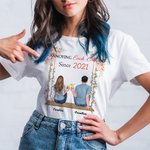 Gepersonaliseerd koppel Cheer Love Story Swinging Together T-shirt Verjaardag Sport