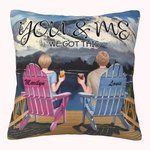 Personnalisé votre et moi nous avons ce lac montagne paysage naturel jeter taie d'oreiller anniversaire cadeau canapé décor