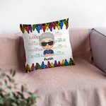 Personalised Coloured Crayon Back to School Gift Declaration Kid Image Throw Pillow Cover Sofa Decor