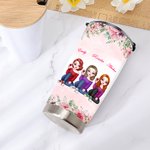 Personalisierte Besties Flowers Drink Cheers You're My Person 20 oz Tumbler für die beste Freundin als Geschenk für sie