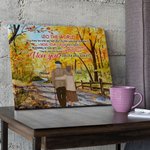 Henkilökohtainen My Love Partners to the World Fallen Leaves Poster Kehyksetön maalaus Syntymäpäivä Wall Decor