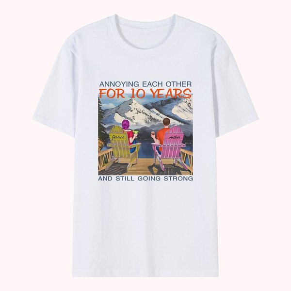 Personalized We're Going Strong Snow Mountain Couple Vacation T-shirt for Husband and Wife Couple Gift