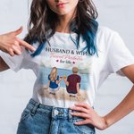 Personalizzato Marito e moglie viaggio giovane coppia tifo T-shirt San Valentino