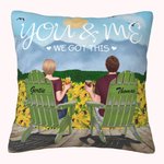 Personnalisé vous et moi nous avons ce tournesol jardin Couple vacances jeter taie d'oreiller saint valentin cadeau canapé décor