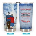 Personalised Old Couple Inextricable Love Sincere Confession Winter Snow Scene 20oz Tumbler Anniversary Daily Use