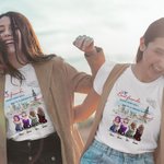 Personalizzato Best Friends Forever Never Apart Sisters T-shirt Anniversario Viaggio 4