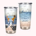 Personalized Annoying Each Other Iceberg View Couple on Chairs 20oz Tumbler Couple Gift for Hot and Cold Drinks