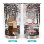 Personalised Old Couple Snow Scene Winter Sincere Confession 20oz Tumbler Birthday for Hot and Cold Drinks