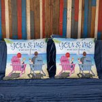Personnalisé votre et moi nous avons ce Couple loisirs vacances d'été jeter taie d'oreiller cadeau d'anniversaire canapé décor