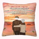 Couvre oreiller personnalisé You Are The Only One Old Couple Love Forevers Anniversary Wedding Valentine's Day Gift for Living Room
