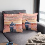 Personalised To The World I Love You Forever and Always Old Couple Throw Pillow Cover Valentine's Day Gift for Living Room