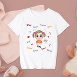 Personalized Girl Boy School Life Childlike Colorful Background  Kid T-shirt  Graduation  Home