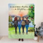 Personalised The Between Mother And Daughter is Forever Flower Blanket Super Soft Best Mother's Day Gift for Her