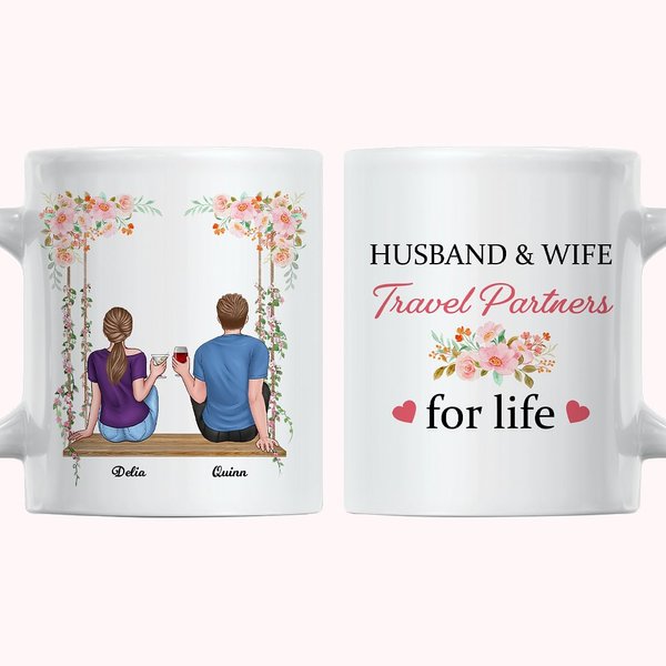 Tazza in ceramica bianca personalizzata per marito e moglie Cheers Love Regalo di coppia da 11 oz o 15 oz