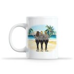 Personalised Love Between a Mother and Daughter Beach Holiday White Ceramic Mug  Mother's Day  Best Mom Gift