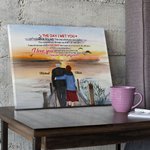 Personalized I Love You Forever Old Couple Sunset Poster Frameless Painting Christmas Valentine's Day Birthday Room Decoration