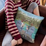 Personalizzato Marito e moglie partner di viaggio per la vita Estate vacanza Throw Pillow Cover Anniversario regalo Sofa Decor