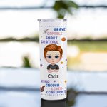 Personalized Entrance Rewards for Children Graffiti Cute Little Star Icon Straight Skinny Tumbler Back to School Gifts
