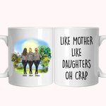 Personalised Like Mother Like Daughter White Ceramic Mug Mom Gift From Daughter Funny Mother's Day Birthday