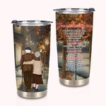 Personalised Old Couple Love Each Other Stay Together for Many Years  Fall Leaves 20oz Tumbler Anniversary Daily Use