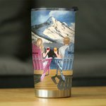 Personalized You and Me We Got This Snow Mountain Couple on Beach Chairs Design 20oz Tumbler Valentine's Day Gift for Hot and Cold Drinks