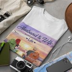Personalized Husband and Wife Travel Partners for life Beach Summer Holiday Couple T-shirt