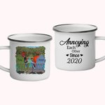 Tasse en émail de vacances de couple ennuyeux personnalisé Cadeau d'anniversaire de Noël durable et durable
