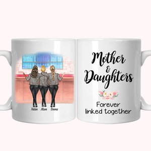 Personalisierte Mutter und Tochter, weiße Keramiktasse, Geschenk für Frauen, Fassungsvermögen: 11 Unzen oder 15 Unzen
