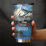 Personalised Annoying Each Other Couple on Chairs Snow Mountain Scenery 20oz Tumbler Couple Gift Daily Use