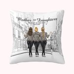 Personalized Mother and Daughter from the Start The Paris Tower Throw Pillow Cover Mother's Day Gift Sofa Decor