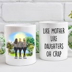 Personalised Like Mother Like Daughter White Ceramic Mug Mom Gift From Daughter Funny Mother's Day Birthday