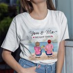 Personalizzato Tu e io giovane coppia Gradient Snow T-shirt Compleanno usura quotidiana